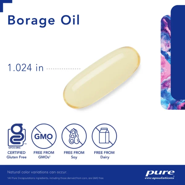Borage Oil - Pure Encapsulations (60 caps) - Image 4