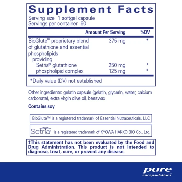 Liposomal Glutathione - Pure Encapsulations (60 caps) - Image 8